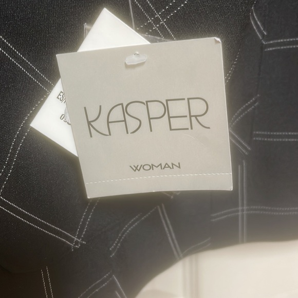 Kasper woman Windowpane Single Button Jacket - Picture 3 of 6